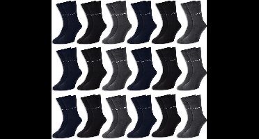 Pierre Cardin® Herensokken 18 Paar - Antraciet Blauw Zwart - 39/42