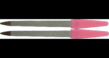 Nagelvijlen van metaal verpakt per 2 stuks roze