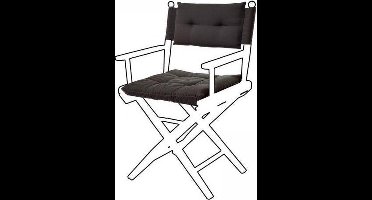 Regisseursstoel Teak DeLuxe met Zwarte kussenset