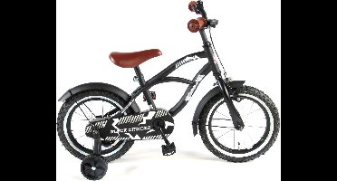 Volare Black Cruiser Kinderfiets - Jongens - 14 inch - Zwart - 95% afgemonteerd