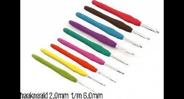 Soft grip Opry haaknaalden Set (9 naalden) 2,0mm - 6,0mm