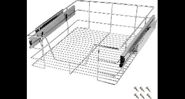 Casaria Lade - Telescopisch Voor 50cm Kastbreedte 47x44x14cm - Zilver