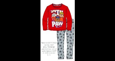 Paw Patrol pyjama - rood - Maat 128 / 8 jaar
