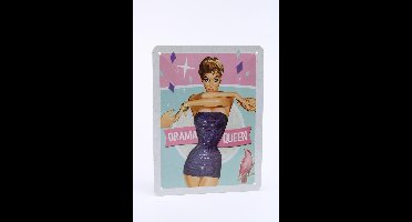 Drama Queen - Metalen Wandbord - In reliëf - 15cm x 20cm