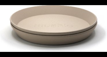 Mushie Bord rond - Kleur Vanilla - Set van 2 - Kinderservies