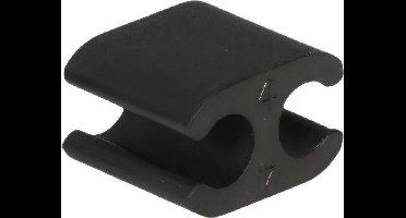 Kabelclips Elvedes Duo PVC  4,1 mm + 4,1 mm - zwart (50 stuks)