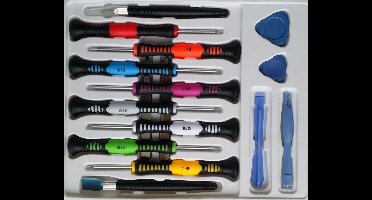 Velleman Toolkit, multifunctioneel, voor smartphone en tablet, 16-delig, niet-magnetisch, zwart