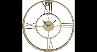 PTMD Emila Ronde Klok - 40 x 5 x 40 cm - Roestvrij staal - Goud