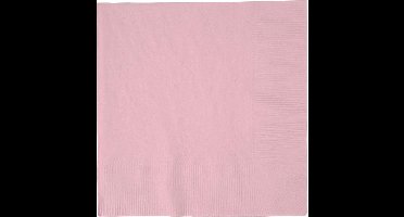 Servetten, afm 33x33 cm, lichtrood, 20 stuk/ 1 doos