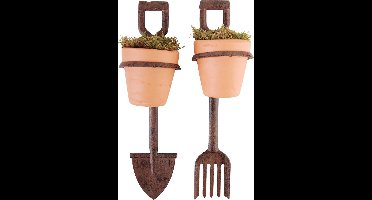 Set van 2 bloempothoudertjes  (27cmx9cm)| Esschert Design.