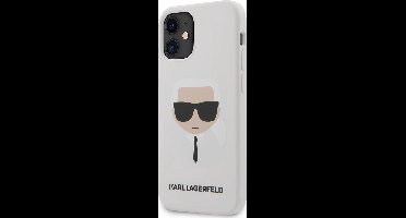Wit hoesje van Karl Lagerfeld - Backcover - iPhone 12 Mini - Karl's Head