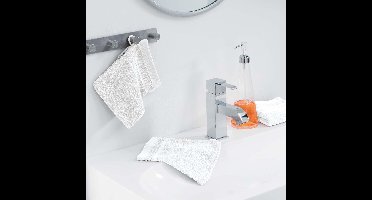 Washand 15x21cm set 2 stuks kleur naturel 100%katoen