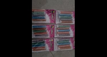 6 zakjes x 5 stuks Glaspareltjes assortiment donker Sorbo