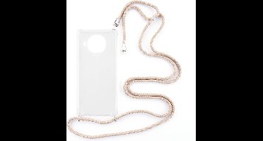 Shop4 - Geschikt voor Xiaomi Mi 10T Lite Hoesje - Zachte Back Case met Koord Beige