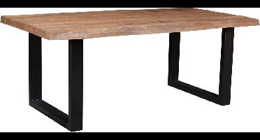 Brix - Bruine Eetkamertafel - U Poot - 220 cm - Mangohout - Eettafel