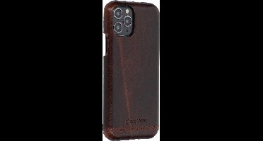 DonkerBruin hoesje van Pierre Cardin - Backcover - iPhone 11 Pro - Genuine leather - Echt Leer