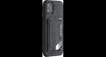 Zwart hoesje van Pierre cardin - Backcover -Leather Series - iPhone 11 - Echt Leder - Pashouder