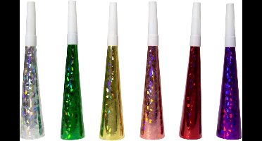 Holografische Toeters Meerkleurig - 6stk