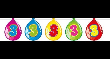 3 Jaar Birthday Ballonnen Slinger - 10 meter