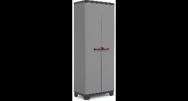 Keter Stilo Multipurpose Hoge kast - 3 halve planken - 68x39x173 cm - Donkergrijs/zwart