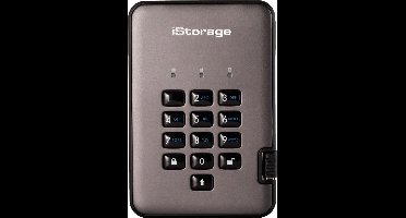iStorage diskAshur Pro2 SSD - externe harde schijf - 128 GB - SSD - Cijfercode - Zwart - Grafiet