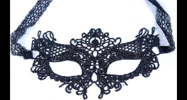 Power Escorts - Venetiaans Masker - Love Mask - Fetish Power - Kinky Mask - Zwart - 61-00023 - stijlvolle verpakking - voor stoute Spelletjes