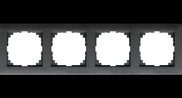 Afdekraam M-Pure 4V - Kunststof Antraciet - Systeem M - Schneider Electric - MEG4040-3614