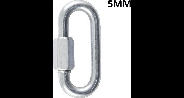 Quick link - 5 mm - gegalvaniseerd - schroef lock - 4 stuks