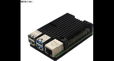 Raspberry Pi 4B 4GB Starter Kit met actieve heatsink case - 32 GB Micro SD kaart - Volledig voorgeïnstalleerd met Raspbian desktop