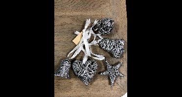 kersthanger kersversiering riet rotan 3 zakjes van 5 stuks, in totaal 15 stuks