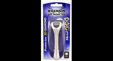Wilkinson Sword Protector 3D Diamond - Scheerapparaat - Scheermes - Scheermesjes - Inclusief 2 mesjes en Multifunctionele Houder