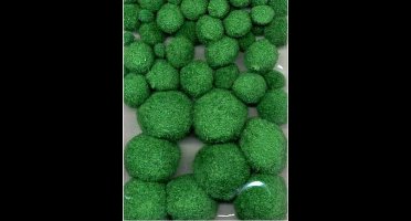 Mix PomPom Set Groen 50 Stuks 1.0 - 1.5 - 2.0 - 2.5