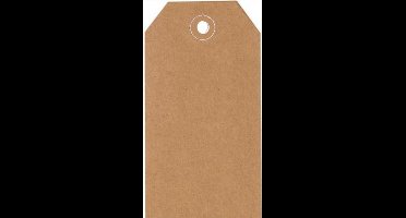 Quantore Kartonnen Labels - M - 3,5 x 7 cm - Lichtbruin - 20 Labels - Cadeauversiering