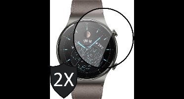 Screenprotector geschikt voor Huawei Watch GT 2 Pro - Full Screen Protector - 2 Stuks