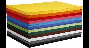 Gekleurd Karton, A2 420x594mm diverse kleuren, 120 div vellen | Knutselkarton