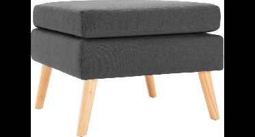 vidaXL - Voetenbank - stof - donkergrijs