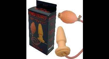 Power Escorts - Pump Your Butt - Vibrerende Anal Plug - Beige - Stoere Cadeaubox - Duidelijke Handleiding - BR234