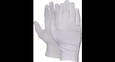 Majestic Handschoen Interlock wit 100% katoen maat 10 (set 12 paar)