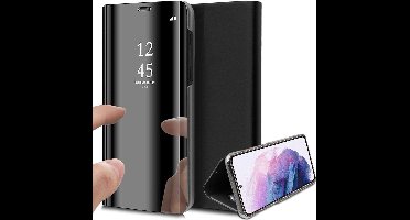 Hoesje geschikt voor Samsung Galaxy S21 - Book Case Spiegel Zwart