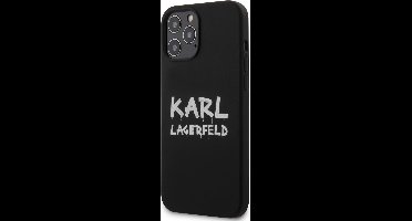 Zwart hoesje van Karl Lagerfeld - Backcover - iPhone 12 Pro Max - Graffiti