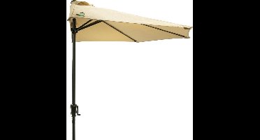 MaxxGarden Balkonparasol - Muurparasol - halfrond - Ø 270 cm - taupe