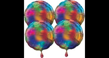 Amscan Folieballonnen Rainbow Rond 41 Cm 4 Stuks