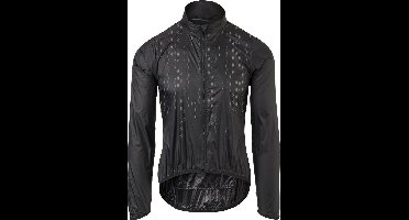 AGU Wind Fietsjack II Essential Heren Reflection - Zwart - L - Winddicht - Two-way Rits - Reflecterend