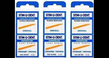 Stimudent Origineel - Tandenstokers - 3 x 100 stuks - Voordeelverpakking