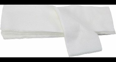 Vlakmop disposable viscose/polyester wit 40x11cm tbv velcrosysteem 100 stuks