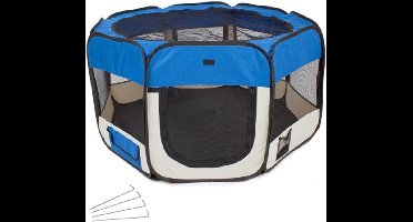 Topmast Puppyren - Puppytent - Nylon - Blauw - Diameter 125 cm - 61 cm hoog
