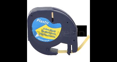 FLWR - Labels / Dymo 91202 / zwart / Geschikt voor Dymo