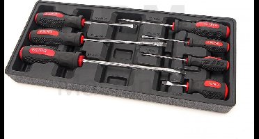 HBM 7-delige platte schroevendraaierset inlay