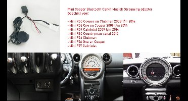 Bluetooth Carkit Muziek Streaming Adapter Mini R55 Cooper D S Clubman D S 07 t/m 14 AUX