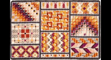 Vervaco - Kruissteektapijt kit - Geometrische vlakken - PN-0144833 - Borduren - Borduurpakket - Borduurpakket volwassenen - Borduurpakket kind